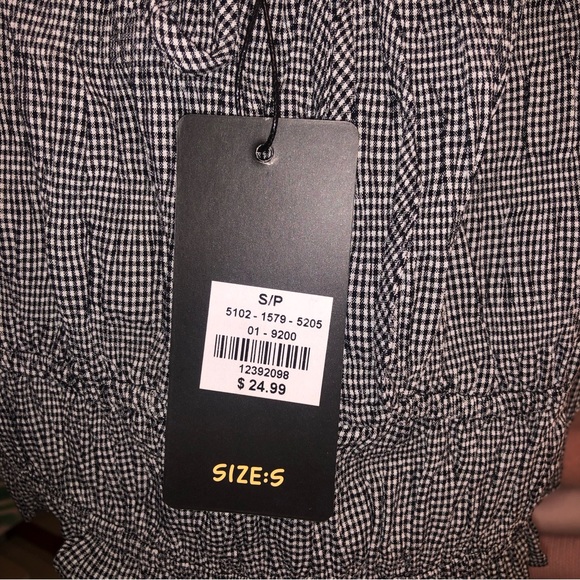 Shinestar | Ruched Cropped Cami | Black & White - Picture 5 of 5